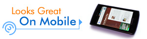 Tablet and mobile configured website templates