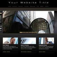 Drop Menu Gallery Black: Business Web Site Template