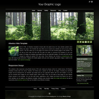 Dark Forest: Nature related web design with drop down menus