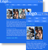 Blu-mobi: Hybrid website template for mobiles, tablets, laptops and desktops