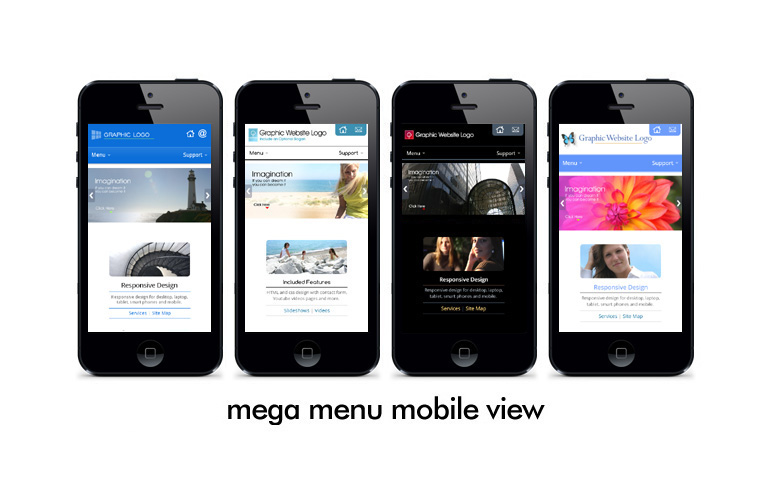 Business Mega Menu Mobile View