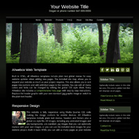  Dark Forest web template: Free with any hosting account