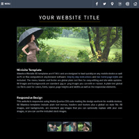 Free Minisite Black web template