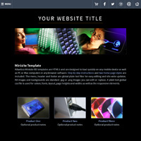 Minisite Merchant shopping cart web template