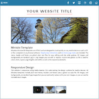 Minisite photo slideshows web template