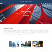 Business Blue: Mobile optimized web template